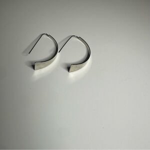 Elegant Silver Hoop Earrings